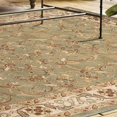 Traditional Floral Scroll Classic Vines Botanical Indoor Area Rug Or Runner By Blue Nile Mills - Image 4