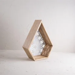 Floral Pattern Wall Shelf Wood & Metal - Foreside Home & Garden