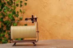 Candle By The Hour 48-Hour Horizontal Candle, Eco-friendly Natural Beeswax With Cotton Wick