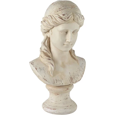 Kensington Hill Classic Greek 17 1/2" High Antique White Bust Sculpture - Image 4