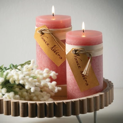 6"H Sullivans Pink Lemonade Timber Pillar, Pink - Image 3