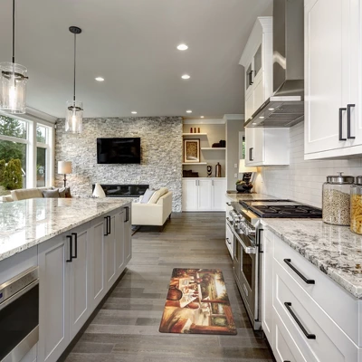 World Rug Gallery Village Restaurant Scenery Anti-fatigue Kitchen Mat - Image 6