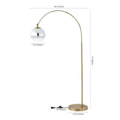 71" Nora Coastal Vintage Iron LED Floor Lamp (Includes LED Light Bulb) - JONATHAN Y - Image 2
