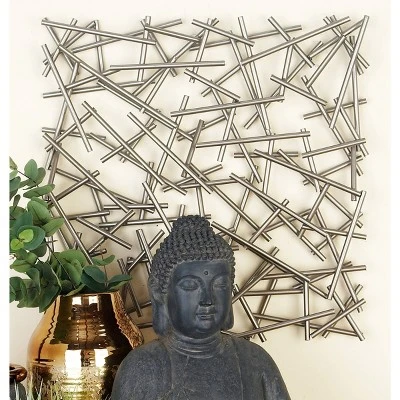 Metal Geometric Overlapping Lines Wall Decor Silver - CosmoLiving By Cosmopolitan - Image 7