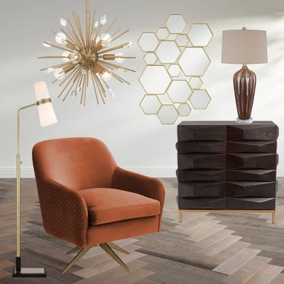 Possini Euro Design Janae Warm Gold Sputnik Chandelier 18" Wide Modern Crystal 9-Light Fixture For Dining Room House Foyer Kitchen Island Entryway - Image 7