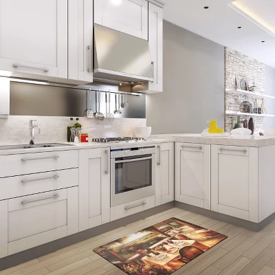 World Rug Gallery Village Restaurant Scenery Anti-fatigue Kitchen Mat - Image 4