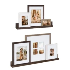 8pc Bordeaux Frame Box Set White/Black/Natural Wood - Kate & Laurel All Things Decor