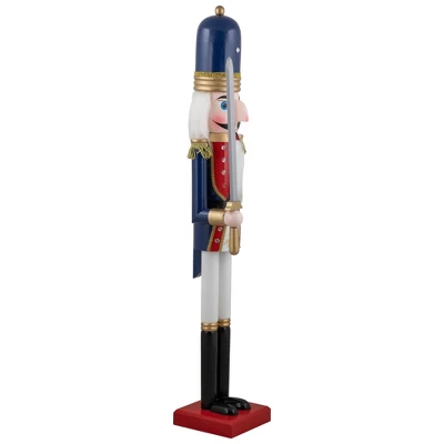 Northlight 48.25" Blue And White Christmas Nutcracker Soldier With Sword - Image 3