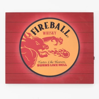 Fireball Whisky Vintage Metal Backlit LED Wall Sign - American Art Decor - Image 7
