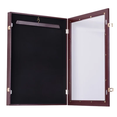 HOMCOM 35β X 26β UV-Resistant Sports Jersey Frame Display Case - Cherry Brown - Image 4