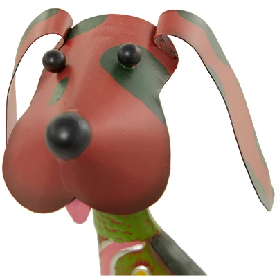 Metal Eclectic Dog Garden Sculpture - Olivia & May - Image 3