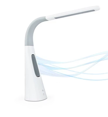 Mount-It! Turcom AirLight Ultrabright LED Desk Lamp With Bladeless Three Speeds Fan Panel | White - Image 6