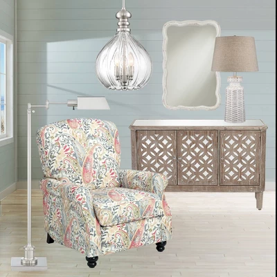 Regency Hill Jenson Traditional Pharmacy Floor Lamp 54" Tall Brushed Nickel Adjustable Swing Arm Metal Shade For Living Room Reading Bedroom - Image 8