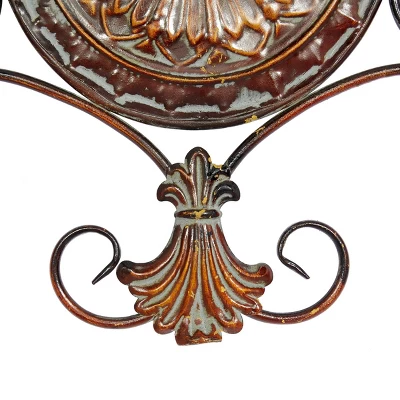 Rustic Metal Ornamental Wall Decor Dark Brown - Olivia & May - Image 5
