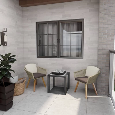 14" Contemporary Wooden Tic Tac Toe Sculpture Black - Olivia & May - Image 6