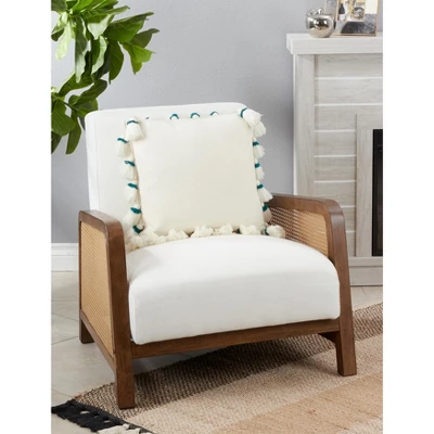 Saro Lifestyle Poly-Filled Tassel Design Throw Pillow - Image 3