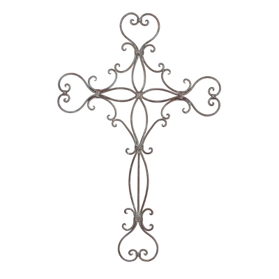 Metal Cross Scroll Wall Decor Black - Olivia & May - Image 4