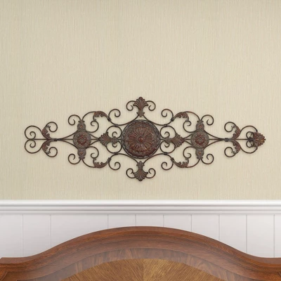 Rustic Metal Ornamental Wall Decor Dark Brown - Olivia & May - Image 11