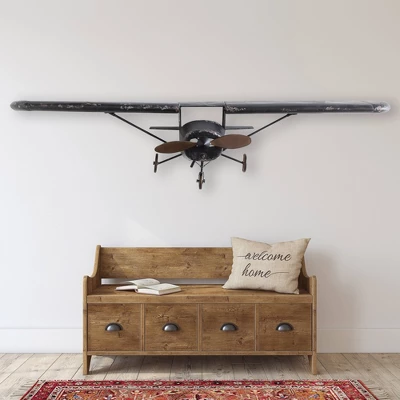 Metal Plane Wall Décor - Storied Home