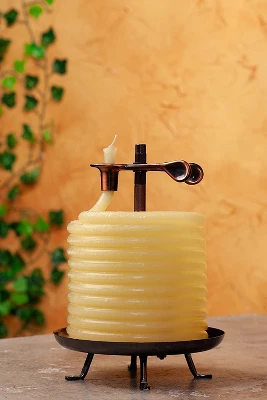 Candle By The Hour 60-Hour Candle, Eco-friendly Natural Beeswax With Cotton Wick - Image 2