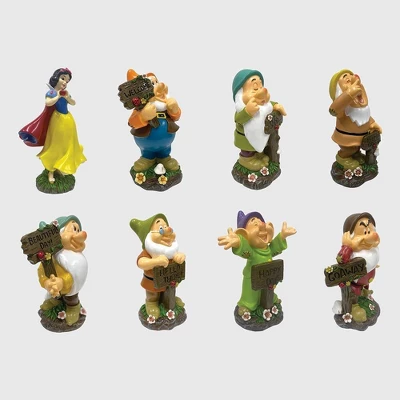 Disney 8pc Polyester Snow White And The Seven Dwarves Statue Set