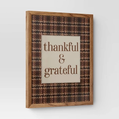 16" X 20" Thankful & Grateful Framed Under Plexi - Threshold™ - Image 2