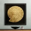 Dahlia Studios Nautilus Feathers Gold 31 1/2" Square Wall Art