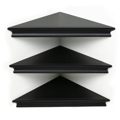 10.9" X 1.6" 3pk Providence Reilly Triangle Corner Shelf Set - Kiera Grace - Image 3
