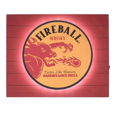 Fireball Whisky Vintage Metal Backlit LED Wall Sign - American Art Decor - Image 6