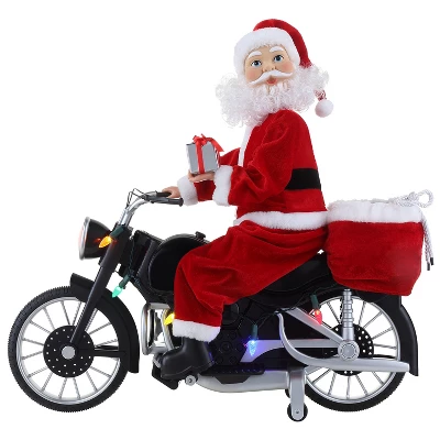 Mr. Christmas Animated LED Motorcycling Santa Musical Christmas Decoration - Image 4
