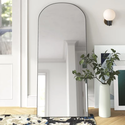 Nabila 71 In. X 31 In. Extra Large Arched Mirror, Modern Full Length Mirror With Wood Frame - The Pop Home - Image 5