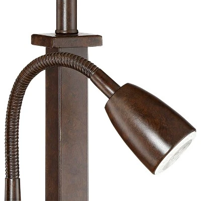 Possini Euro Design Possini Euro Deacon Bronze Gooseneck Lamps With USB And Outlet Set Of 2 - Image 6