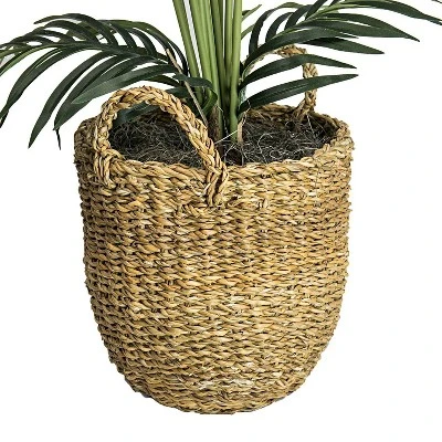 60" X 36" Artificial Areca Palm In Basket With Handles - LCG Florals