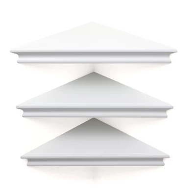 10.9" X 1.6" 3pk Providence Reilly Triangle Corner Shelf Set - Kiera Grace - Image 4