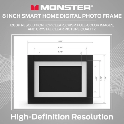 Monster Smart Home 16 GB Digital Photo Frame, High Definition 1280p Smart Picture Frame-10 Inch - Image 3