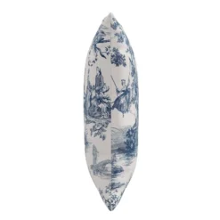 18"x18" Polyester Insert In Idyllic Days Square Throw Pillow Blue/White - Skyline Furniture