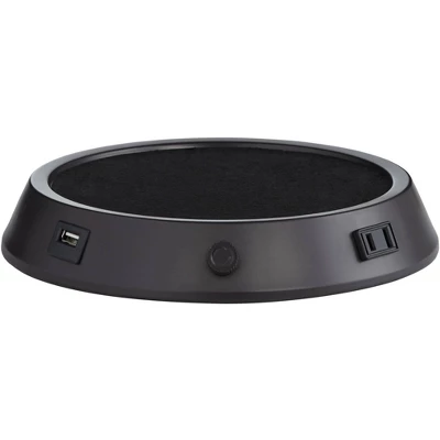 360 Lighting Helene Country Cottage Table Lamp 26" High Cream White Ceramic With Dimmable USB Workstation Base Tan Drum Linen For Living Room Desk - Image 2