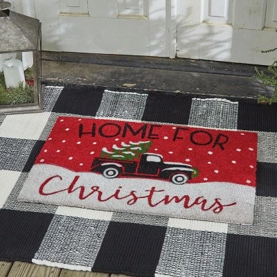 Park Designs Home For Christmas Doormat - Red 1'6''x2'6''