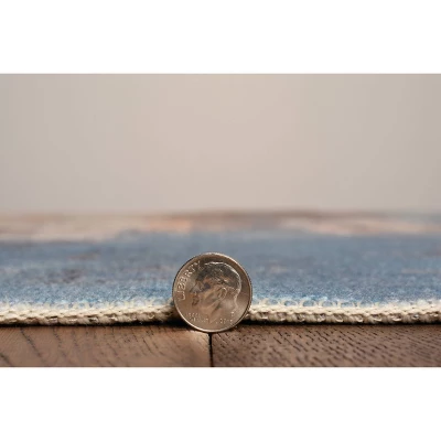 Washable Kyler Rug Beige/Blue - Linon - Image 4