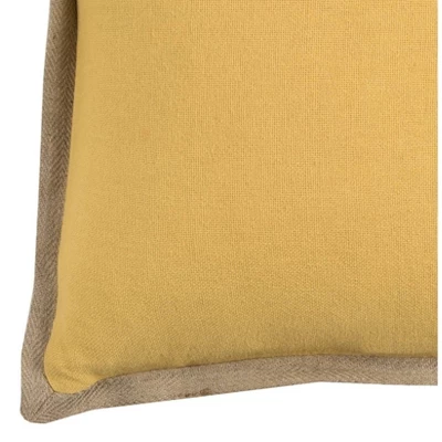 22"x22" Oversize Solid Square Throw Pillow Cover Yellow - Rizzy Home - Image 2