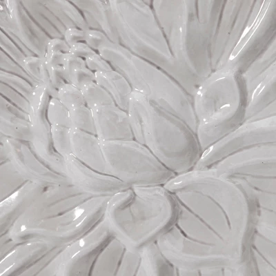 Metal Floral Wall Decor With Embossed Designs Set Of 3 Gray - Olivia & May - Image 16