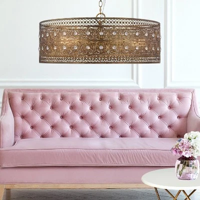 23.5" 3-Light Bryar Chandelier Brass/Crystal - River Of Goods - Image 4