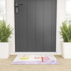 SunshineCanteen Chairlift Looped Vinyl Welcome Mat - Society6