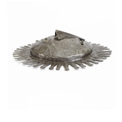 Global Crafts Aztec Sun Haitian Steel Drum Indoor/Outdoor Wall Art, 10 Inch - Image 4