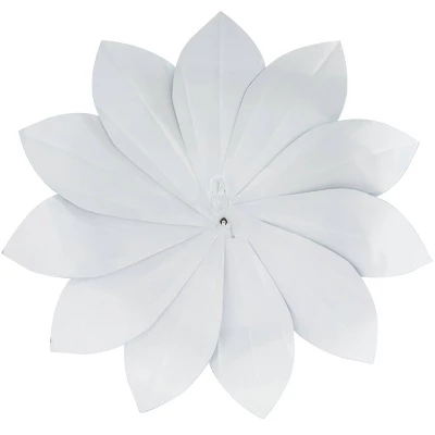 Set Of 3 Metal Floral 3D Wall Decors Blue - The Novogratz - Image 3