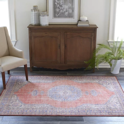2'x3' Medallion Loomed Accent Rug Red/Blue - Momeni - Image 4
