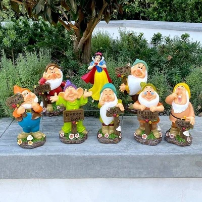 Disney 8pc Polyester Snow White And The Seven Dwarves Statue Set - Image 3