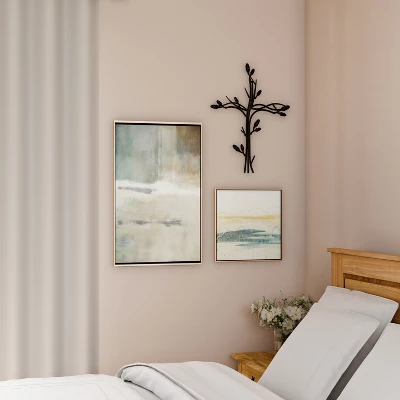 Metal Wall Cross With Decorative Intertwined Vine Design- Rustic Handcrafted Religious Art For Decor In Living Room, Bedroom, More By Hastings Home - Image 4