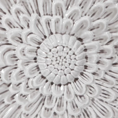 Metal Floral Wall Decor With Embossed Designs Set Of 3 Gray - Olivia & May - Image 18