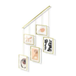Set Of 5 Exhibit Gallery Picture Frames Matte Brass - Umbra